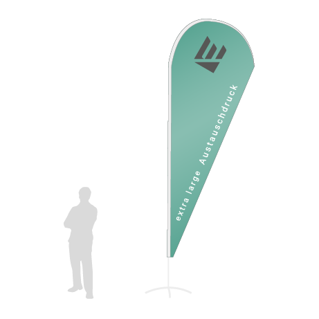 Beachflag Drop Austauschdruck | Extra Large (460 cm) | einseitig bedruckt