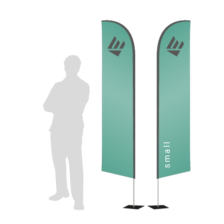 Beachflag Wind | Small (260 cm) | beidseitig bedruckt