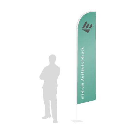 Beachflag Wind Austauschdruck | Medium (320 cm) | einseitig bedruckt