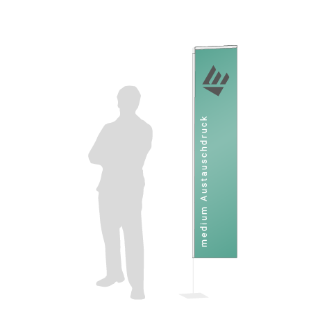 Beachflag Rechteck Austauschdruck | Medium (300 cm) | einseitig bedruckt