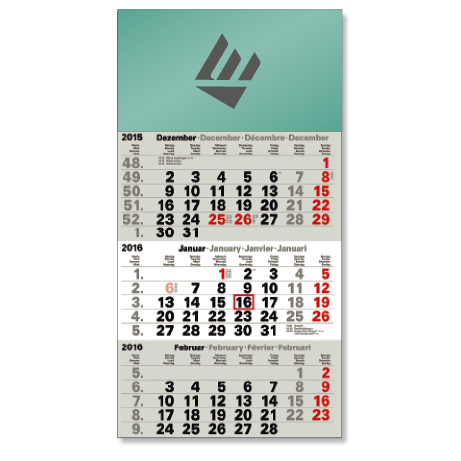 3-Monatskalender für das Folgejahr