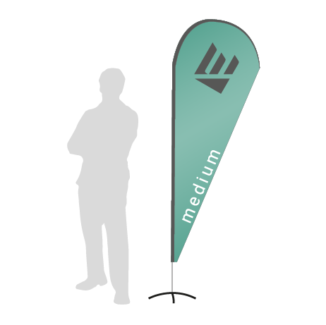 Beachflag Drop | Medium (280 cm) | einseitig bedruckt
