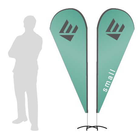 Beachflag Drop | Small (210 cm) | beidseitig bedruckt