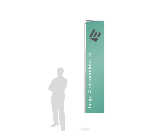 Beachflag Rechteck Austauschdruck | Large (400 cm) | einseitig bedruckt