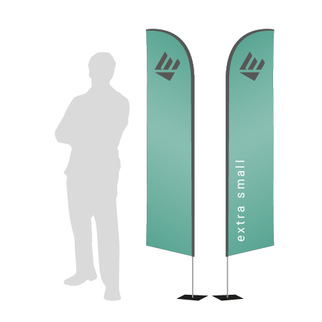 Beachflag Wind | Extra Small (215 cm) | beidseitig bedruckt