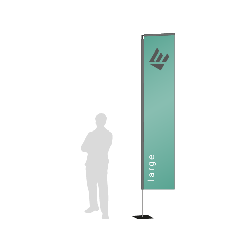 Beachflag Rechteck | Large (400 cm) | einseitig bedruckt