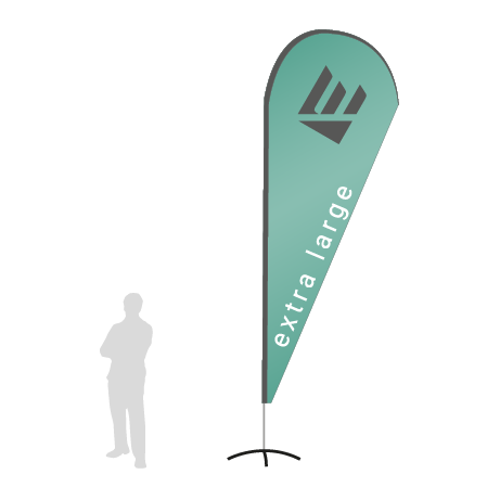 Beachflag Drop | Extra Large (460 cm) | einseitig bedruckt