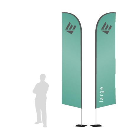 Beachflag Wind | Large (400 cm) | beidseitig bedruckt