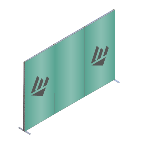 FASTFRAME™ gerade Wand | 3 Module | mit Druck