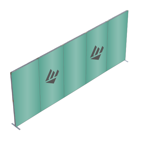 FASTFRAME™ gerade Wand | 5 Module | mit Druck