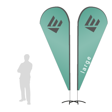 Beachflag Drop | Large (350 cm) | beidseitig bedruckt