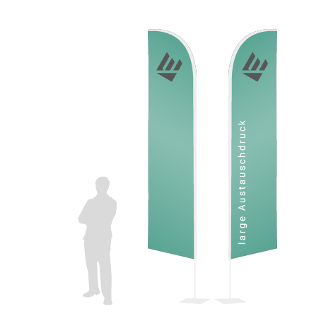 Beachflag Wind Austauschdruck | Large (400 cm) | beidseitig bedruckt