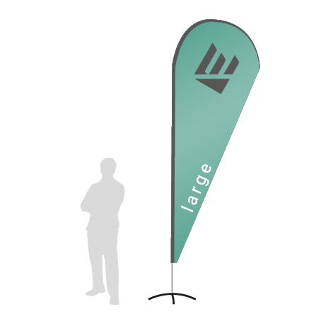 Beachflag Drop | Large (350 cm) | einseitig bedruckt