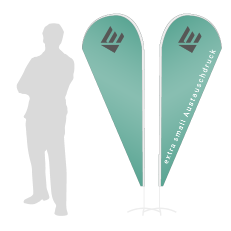 Beachflag Drop Austauschdruck | Extra Small (189 cm) | beidseitig bedruckt