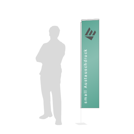 Beachflag Rechteck Austauschdruck | Small (200 cm) | einseitig bedruckt