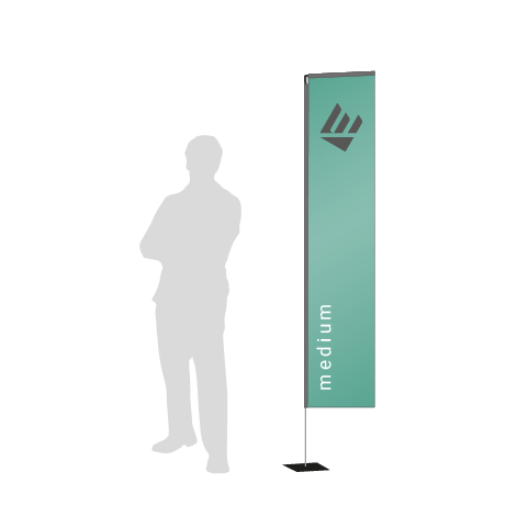 Beachflag Rechteck | Medium (300 cm) | einseitig bedruckt
