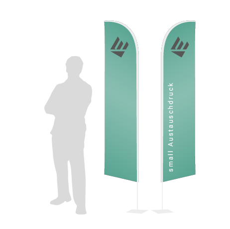Beachflag Wind Austauschdruck | Small (260 cm) | beidseitig bedruckt
