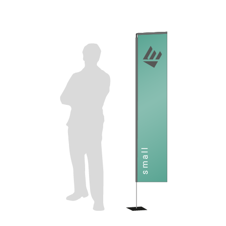 Beachflag Rechteck | Small (200 cm) | einseitig bedruckt
