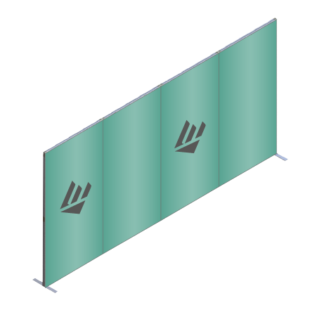 FASTFRAME™ gerade Wand | 4 Module | mit Druck