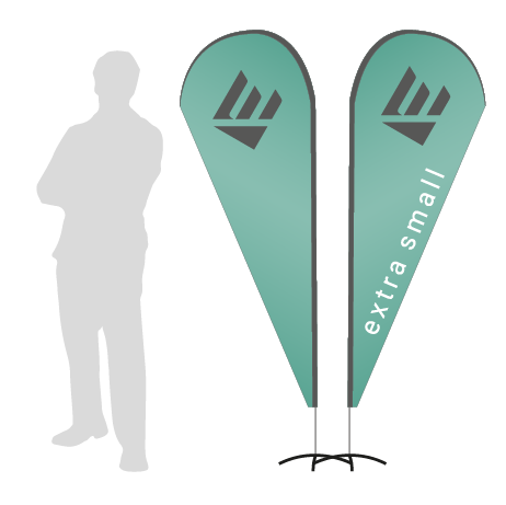 Beachflag Drop | Extra Small (189 cm) | beidseitig bedruckt